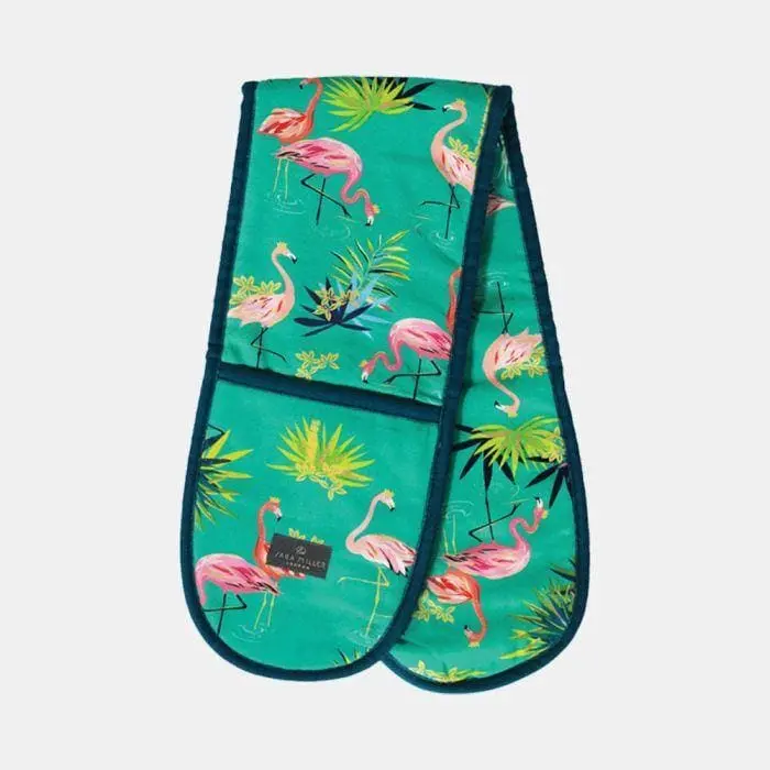 Sara Miller Tahiti Flamingo Double Oven Mitt 1