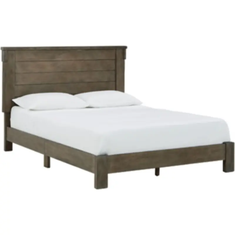 Shamryn Full-Size Panel Bed Set With Integrated Headboard And Footboard 1