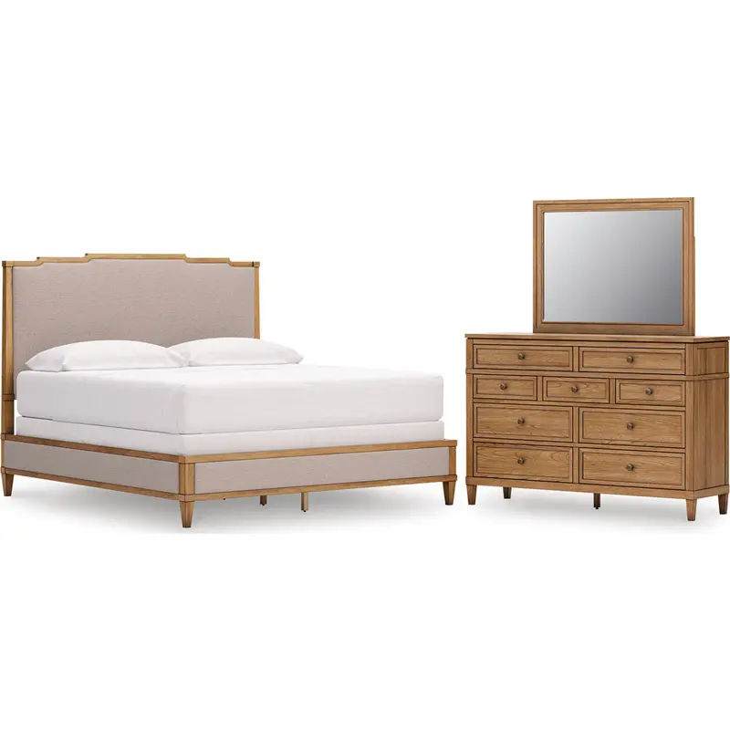 Sharlance King Bedroom Set – Panel Bed, Nightstands, Dresser, And Mirror (5-Piece) 1
