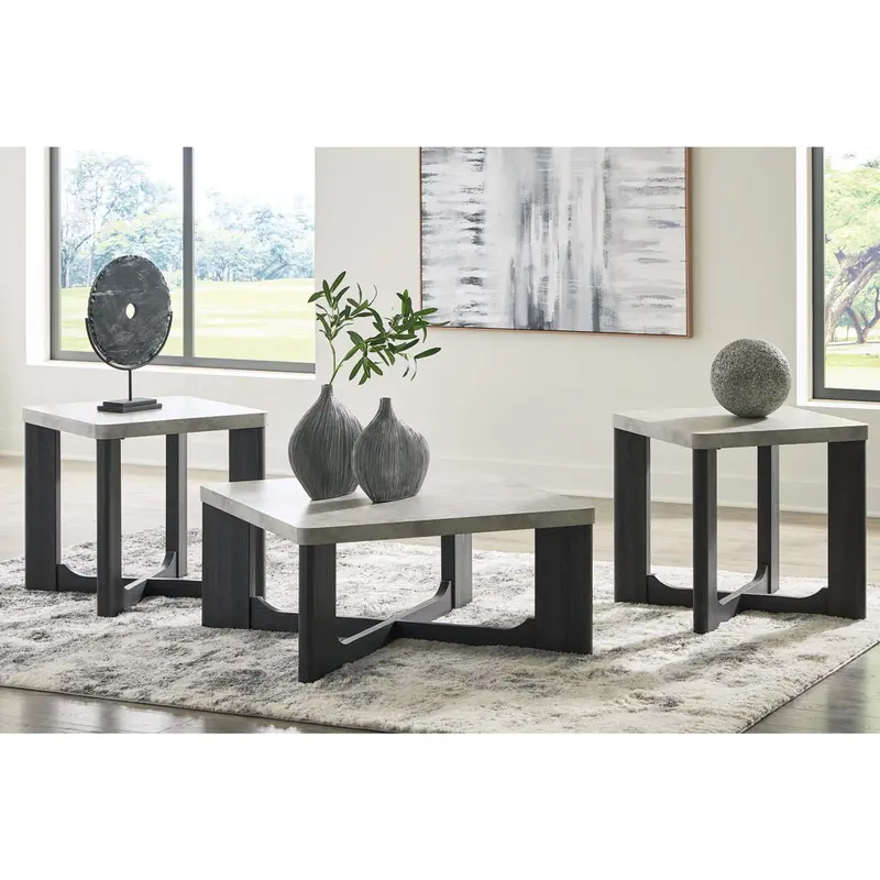 Sharstorm Modular Occasional Table Set – Three Nesting Tables In Brushed Nickel Finish 2