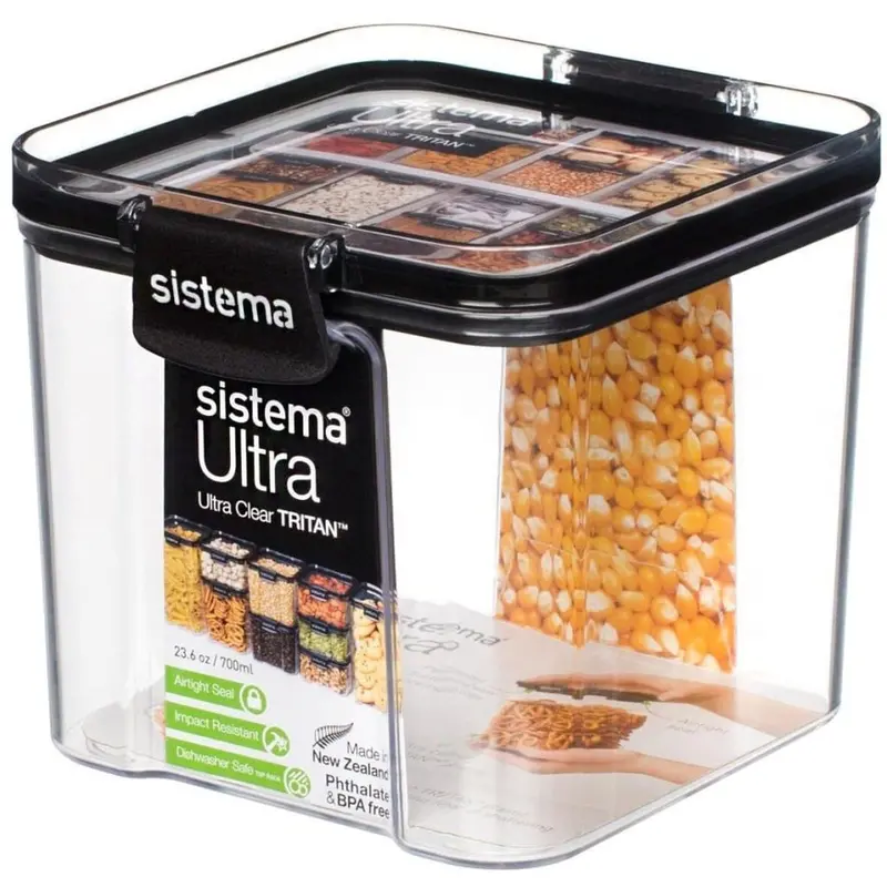 Sistema Ultra Square Tritan Canister – 700Ml Bpa-Free Square Jar 1