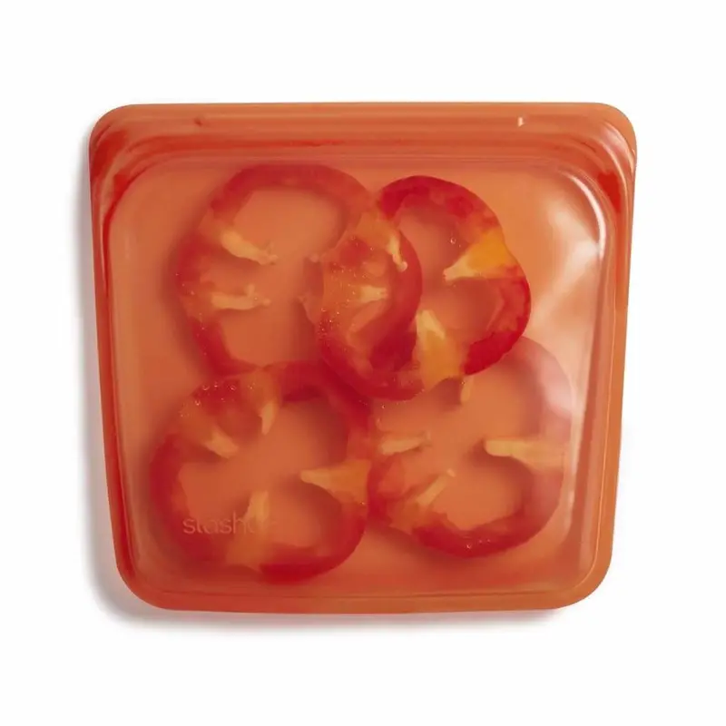 Stasher Medium Reusable Silicone Sandwich Bag – Citrus 1