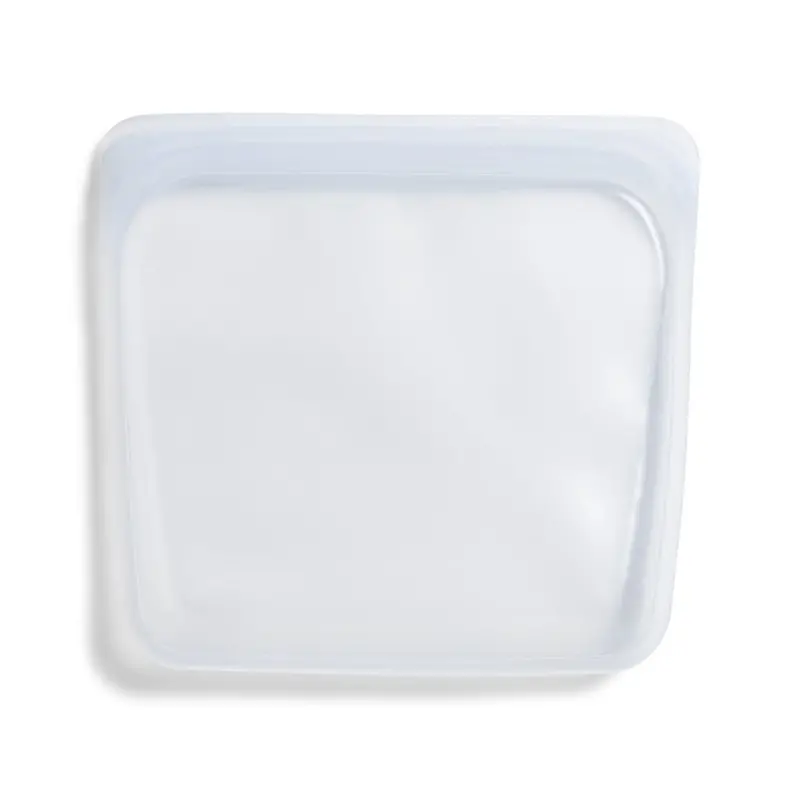 Stasher Medium Reusable Silicone Sandwich Bag – Clear 1