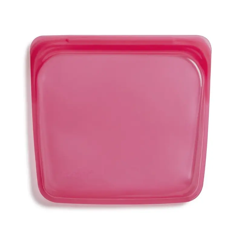 Stasher Medium Reusable Silicone Sandwich Bag – Raspberry 1