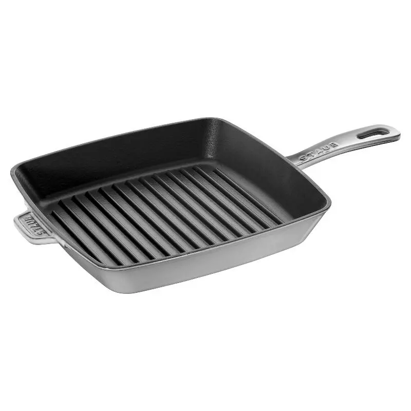 Staub American Grill Square Skillet – 26Cm Graphite Cast Iron 1