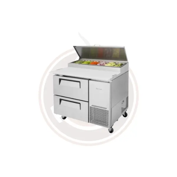 Tpr-44Sd-D2-N 44-Inch Pizza Prep Table With Dual Pans 1