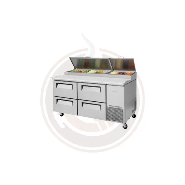Tpr-67Sd-D4-N 67-Inch Pizza Prep Table With Four Pan Rails 1