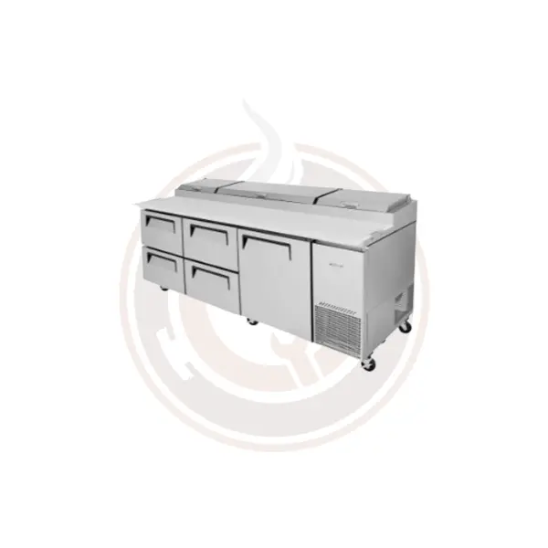 Tpr-93Sd-D4-N 93-Inch Pizza Prep Table With Quad Pan Setup 2