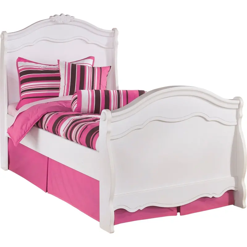 Twin Sleigh Bed Set – Headboard, Footboard & Rails 1