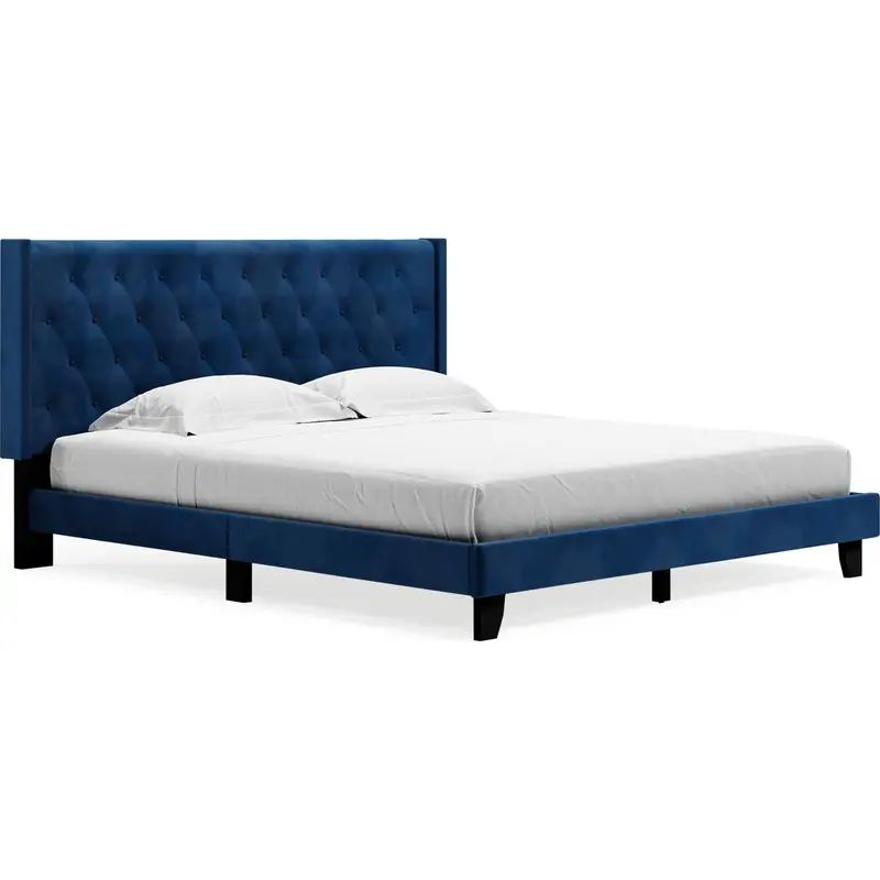 Vintasso Luxe King-Sized Upholstered Bed Frame 1