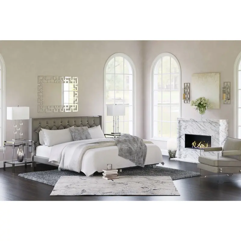 Vintasso Upholstered King Bed – Premium Fabric Finish 2