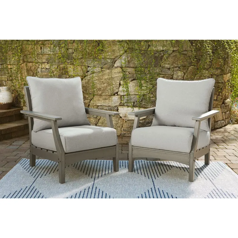 Visola All-Weather Outdoor Dining Chairs With Cushions (2-Pack) 2