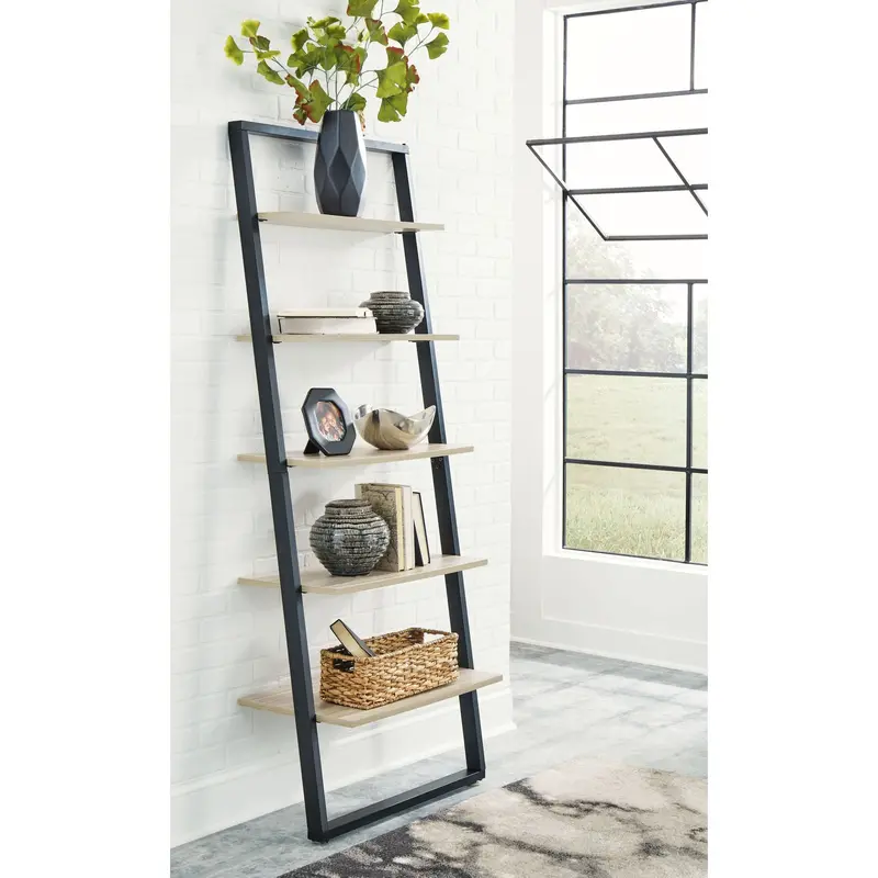 Waylowe 5-Shelf Wooden Bookcase With Adjustable Levels 2
