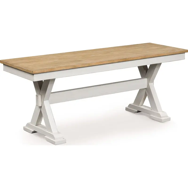 Westlinport Solid Wood Dining Bench – Extendable Seating 1