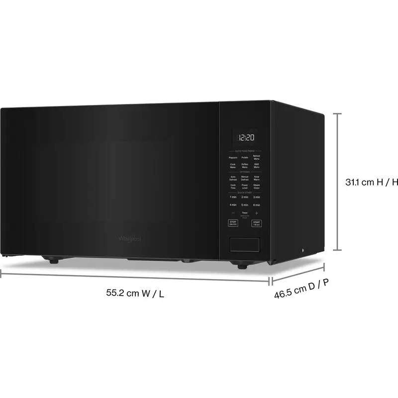 Whirlpool 1.6 Cu. Ft. Sensor Microwave Oven – Black Countertop Model Ywmcs7022Rb 2
