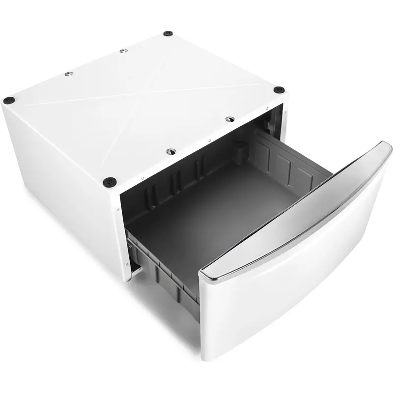 Whirlpool 15.5-Inch White-And-Chrome Pedestal With Storage Compartment 1