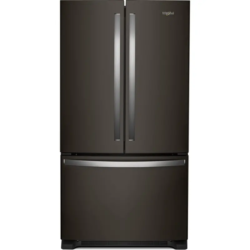 Whirlpool 20 Cu. Ft. Counter-Depth French Door Refrigerator – Print-Resist Black Stainless Steel (Wrfc2036Rv) 1