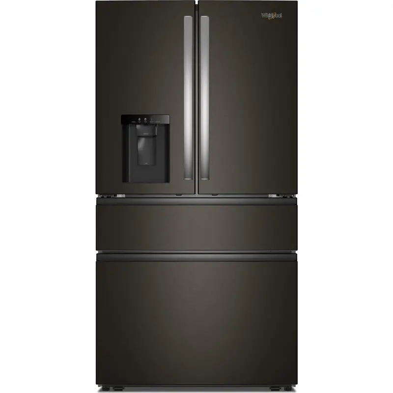 Whirlpool 29 Cu. Ft. French-Door Refrigerator – Print-Resistant Black Stainless, Flexible Temp Drawer (Wrmf3636Sv) 1