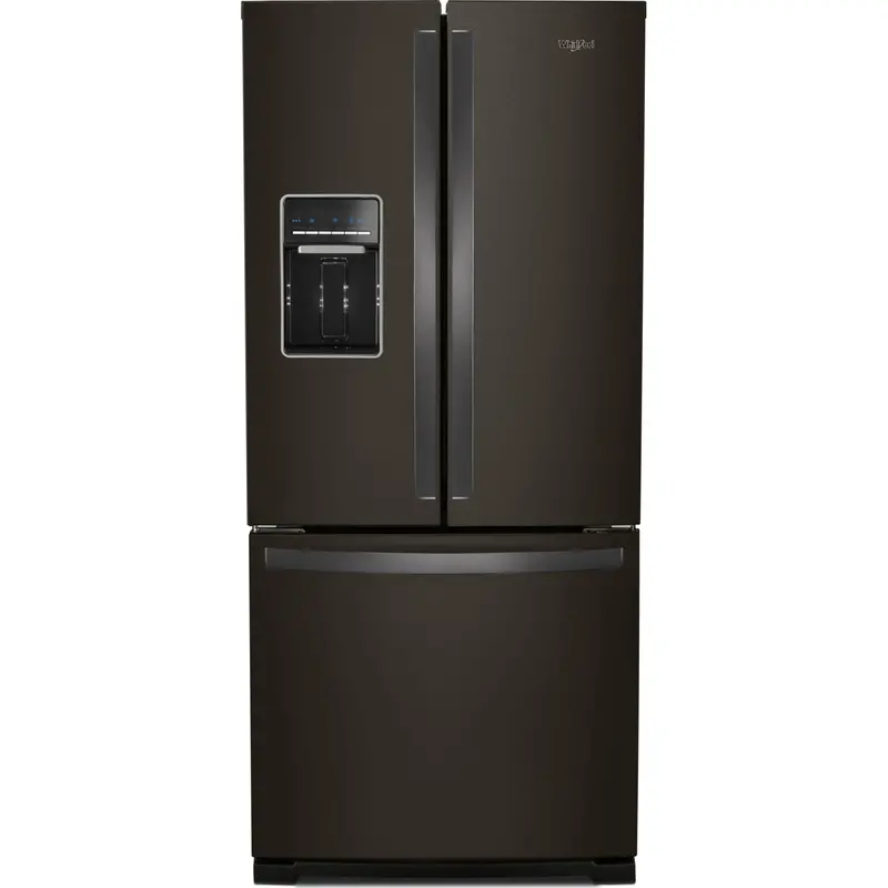 Whirlpool 30" French Door Refrigerator – 20 Cu. Ft., Counter-Depth, Black Stainless Steel (Wrf560Sehv) 1