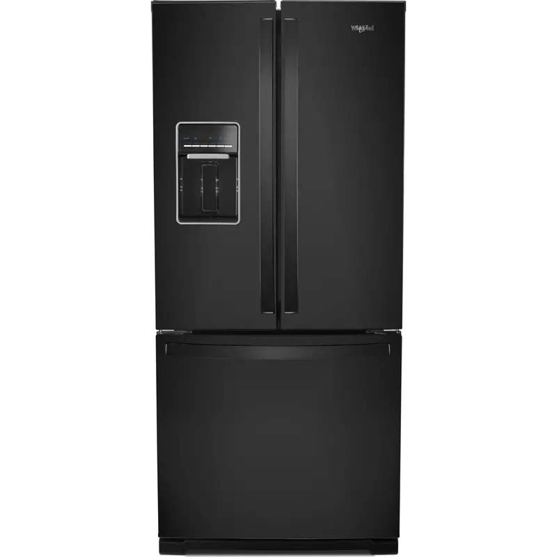 Whirlpool 30" French Door Refrigerator – 20 Cu. Ft., Counter-Depth, Black (Wrf560Sehb) 1