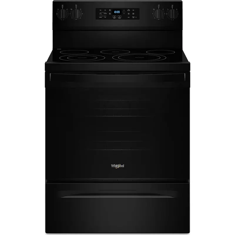 Whirlpool 30-Inch Electric Range With Air Fry, Air Bake & Self-Cleaning – Black (Ywfes5030Rb) 1