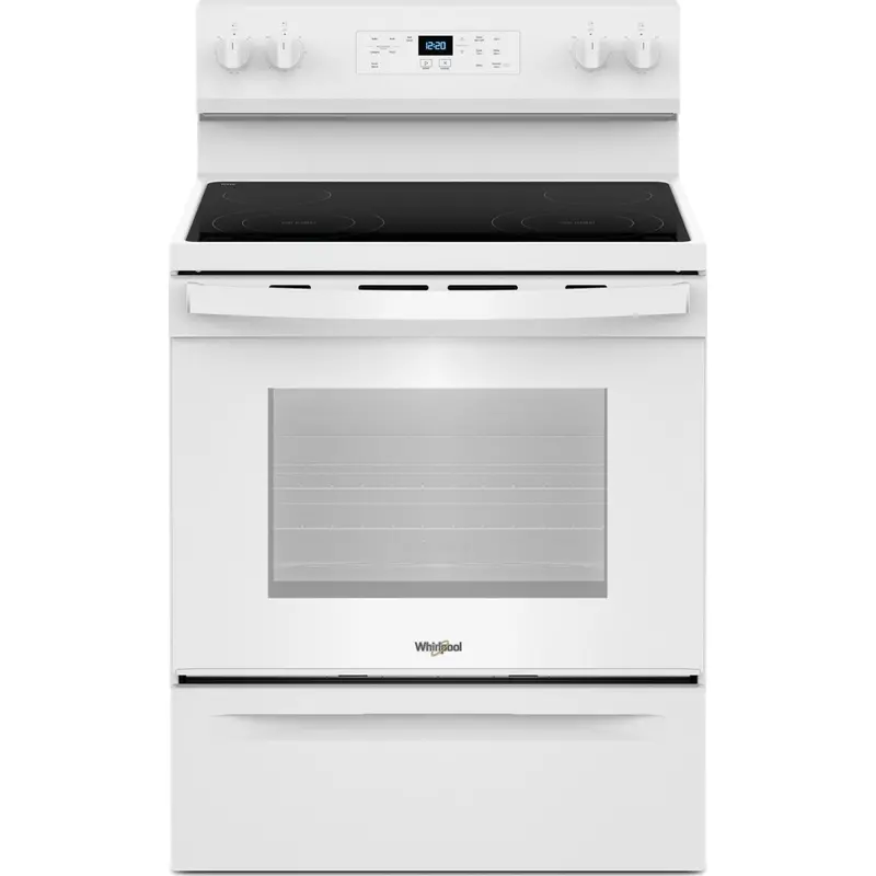 Whirlpool 30-Inch Electric Range With Four Cooking Elements – White Ywfes3530Rw 1