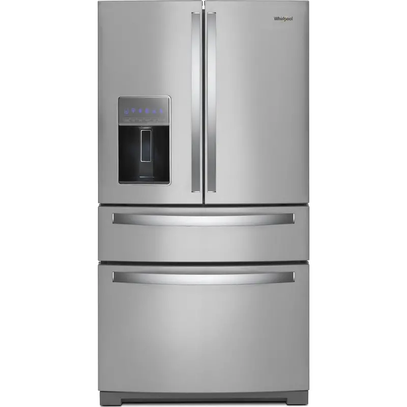Whirlpool 36" 4-Door Fingerprint-Resistant Refrigerator – 26 Cu. Ft. With Prep & Store Bins (Wrmf7736Pz) 1