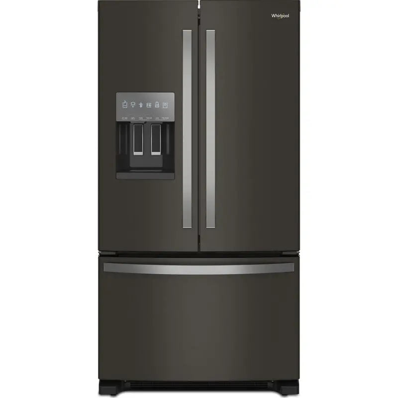 Whirlpool 36" French Door Refrigerator – 25 Cu. Ft., Black Stainless Steel (Wrff3436Rv) 1