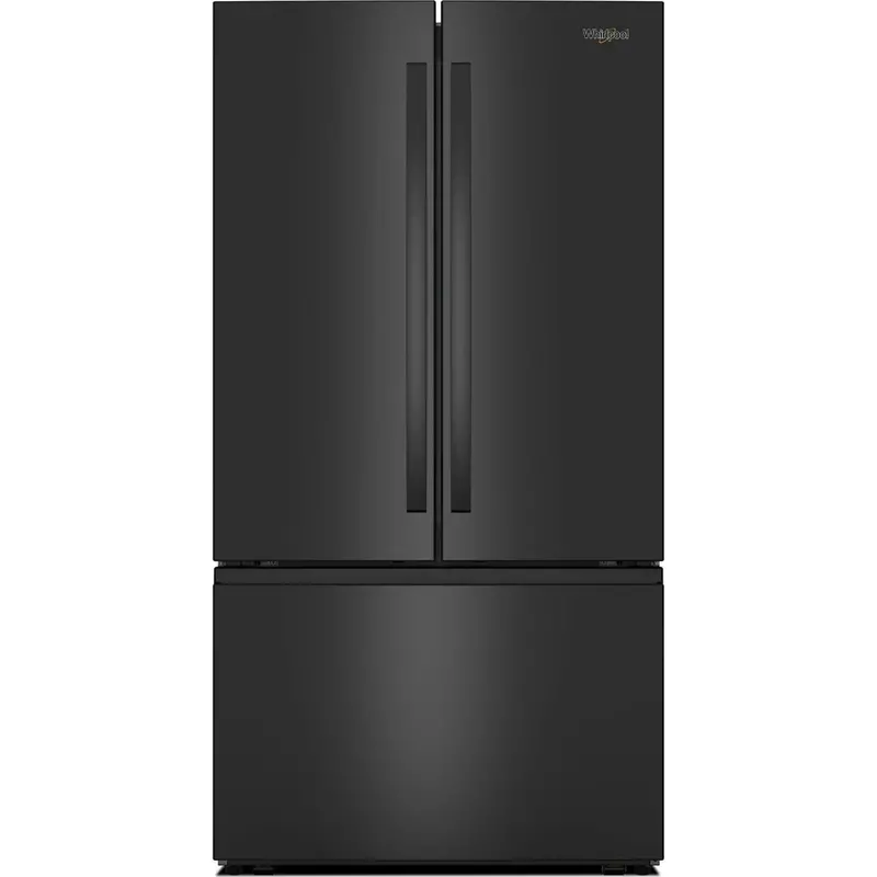 Whirlpool 36-Inch French Door Refrigerator – 31 Cu. Ft., Matte Black Finish, Ice Maker Included (Wrff3136Sb) 1
