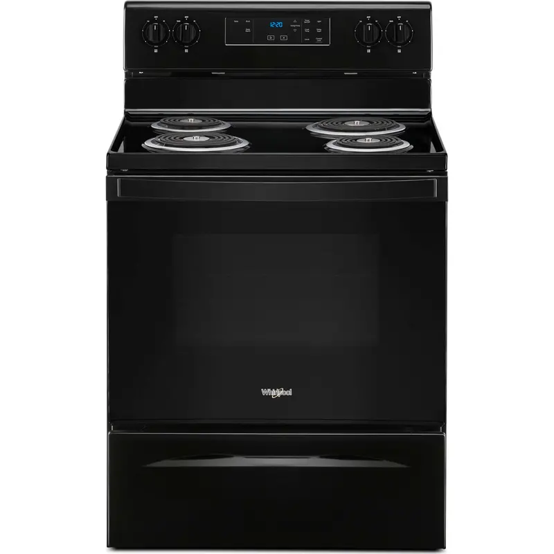Whirlpool Black Electric Range – 4.8 Cu. Ft. With Keep Warm Setting (Ywfc150M0Jb) 1