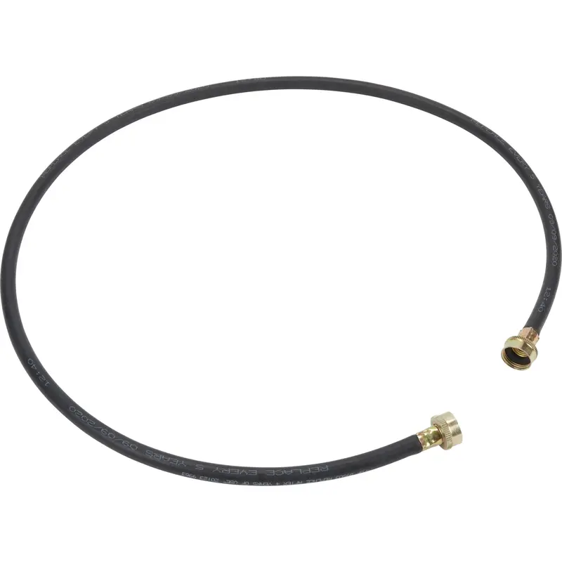 Whirlpool Heavy-Duty 5-Foot Black Washer Inlet Hoses – 1050 Psi, 2-Pack (8212641Rp) 1