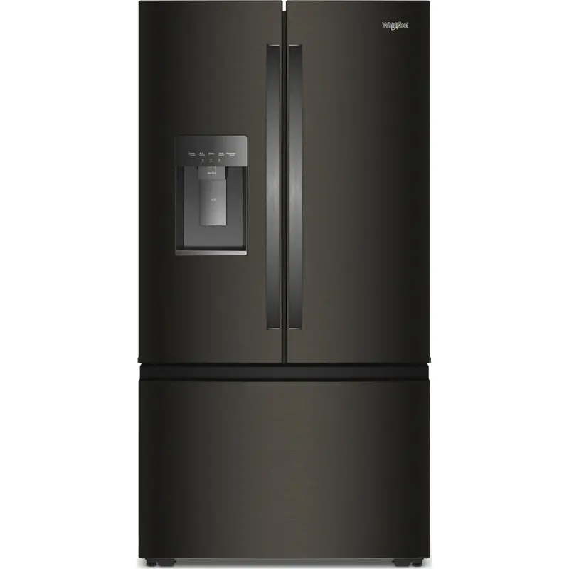 Whirlpool True Counter-Depth French Door Refrigerator – 36-Inch, 23.4 Cu. Ft., Black Stainless Steel 1
