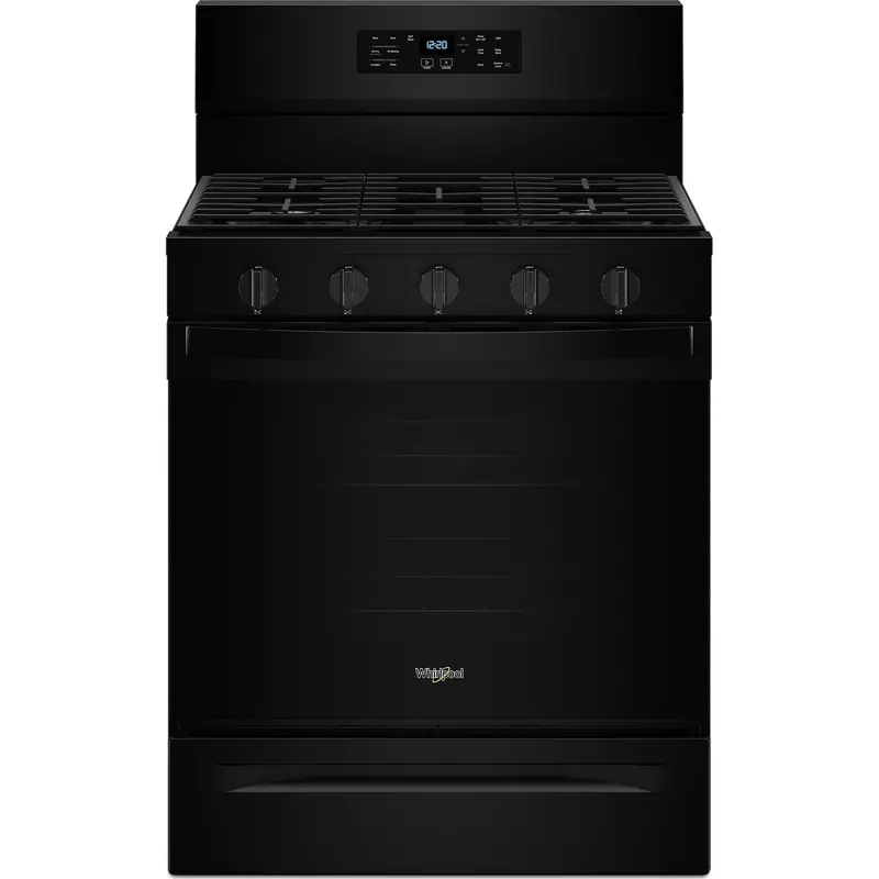 Whirlpool Wfgs5030Rb 30-Inch Gas Range – Air Fry, Air Bake, Self-Cleaning & Rapid Preheat (Black) 1
