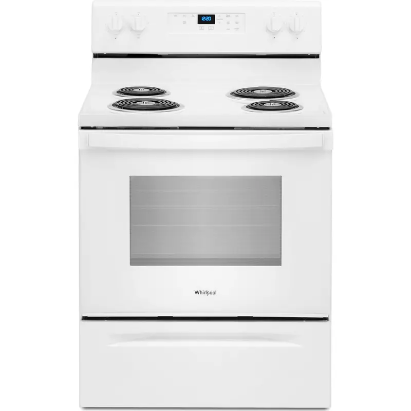Whirlpool White Electric Range – 4.8 Cu. Ft. With Keep Warm Function (Ywfc315S0Jw) 1