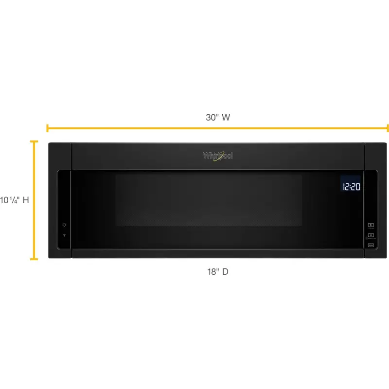 Whirlpool Ywml75011Hb 1.1 Cu. Ft. Low-Profile Microwave Hood Combo (Black) 1