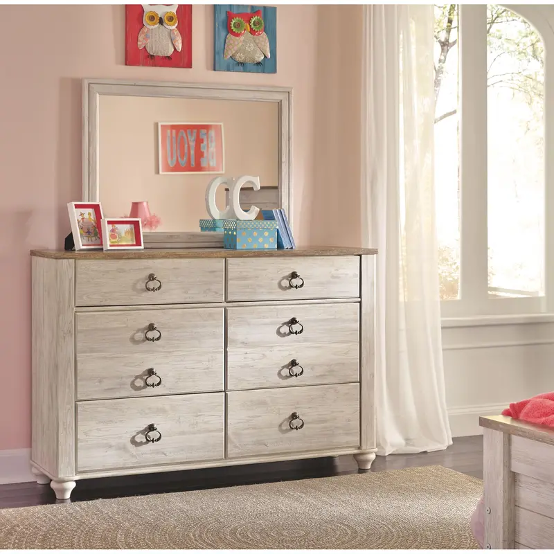 Willowton 7-Piece Queen Poster Bed Collection With Matching Casegoods 2