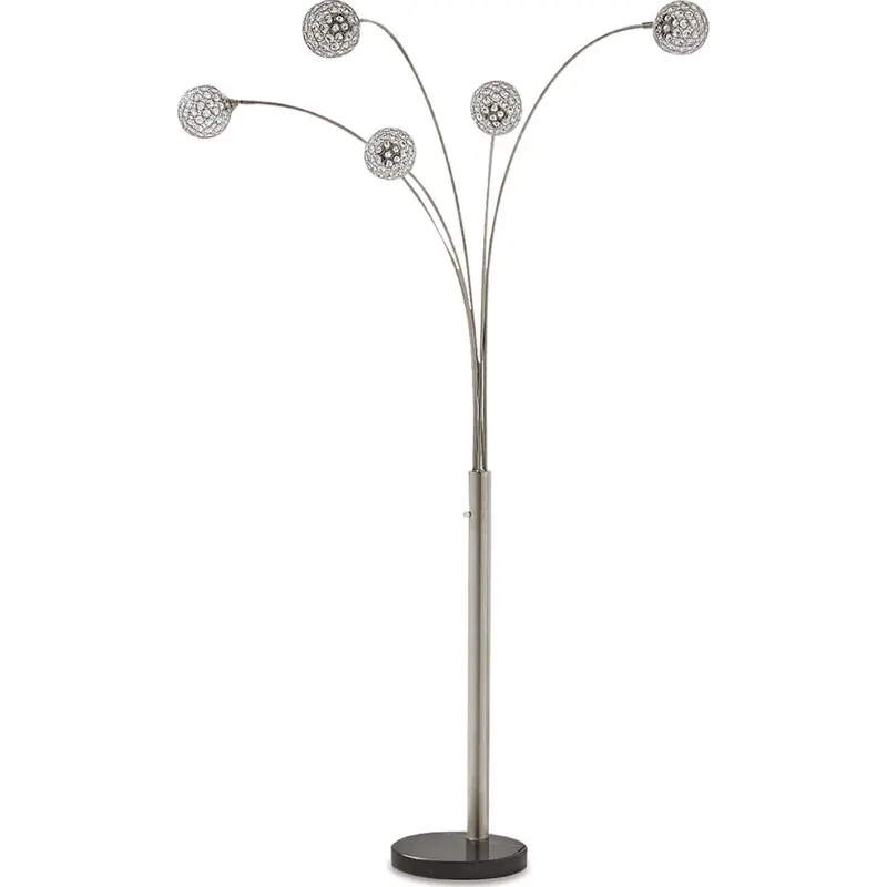 Winter-Inspired Floor Lamp With Sleek Metallic Finish And Ambient Lighting 1