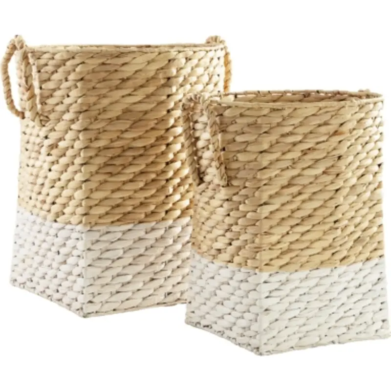 Winwich Woven Basket Set – Two Decorative Natural-Fiber Bins 1