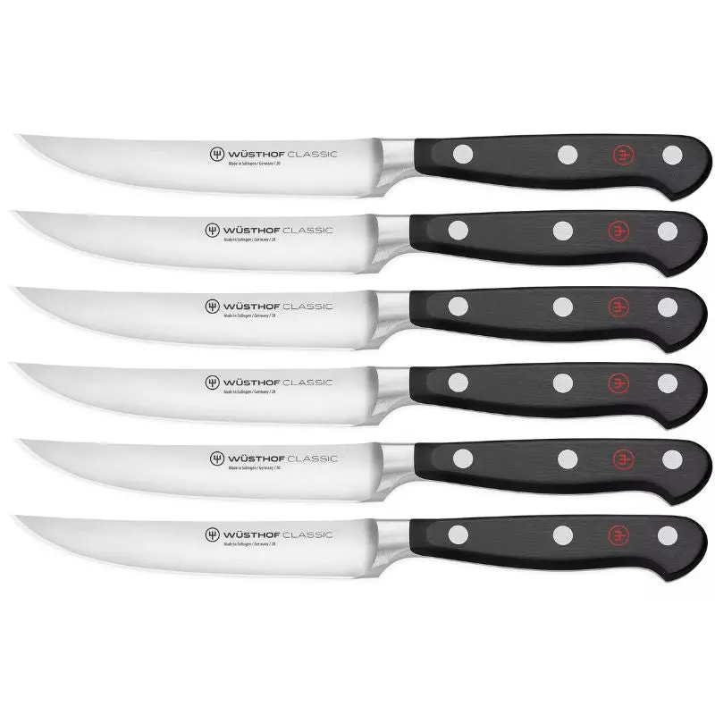 Wüsthof Classic 6-Piece Steak Knife Set – 12Cm Blades 1