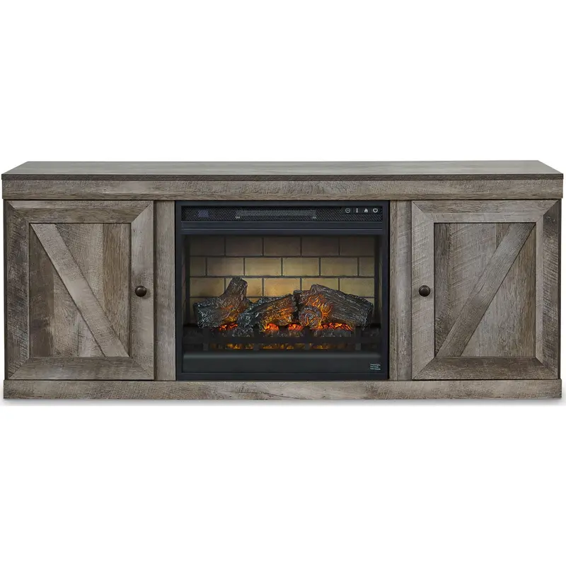 Wynnlow Media Console With Realistic Flame Fireplace Insert 1