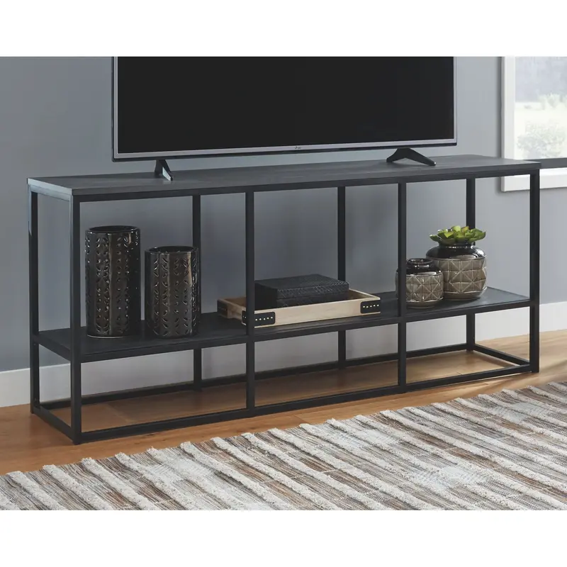 Yarlow Low-Profile Tv Stand – Slim Design With Adjustable Shelving 2